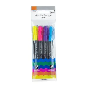 Resaltador fluorescente doble punta - 4 colores BRW